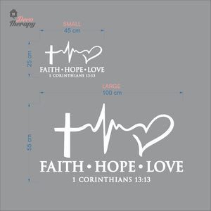 Faith Hope Love Wall Decal Decotherapy