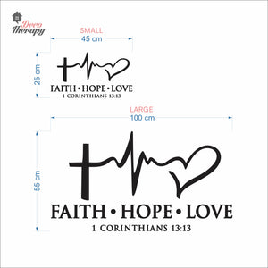 Faith Hope Love Wall Decal Decotherapy