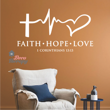 Load image into Gallery viewer, Faith Hope Love V2 Wall Decal