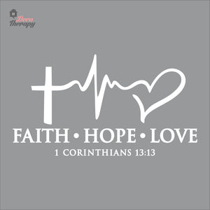 Faith Hope Love Wall Decal Decotherapy