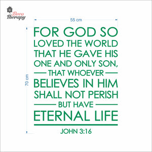 For God So Loved The World John 3:16 V1 Wall Decal Decotherapy