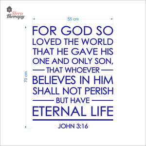 For God So Loved The World John 3:16 V1 Wall Decal Decotherapy