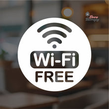 Load image into Gallery viewer, Free Wifi Round Sign Sticker Self-Adhesive Decotherapy