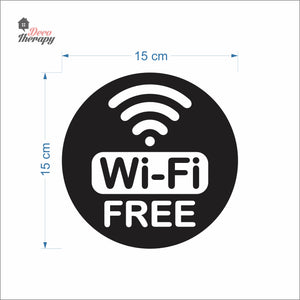 Free Wifi Round Sign Sticker Self-Adhesive Decotherapy
