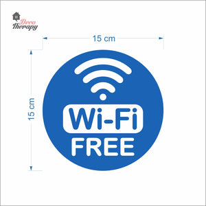 Free Wifi Round Sign Sticker Self-Adhesive Decotherapy