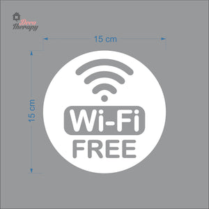Free Wifi Round Sign Sticker Self-Adhesive Decotherapy