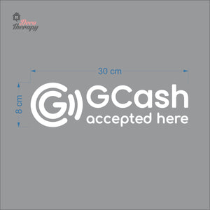 Gcash Accepted Here Sign Sticker Self-Adhesive Decotherapy