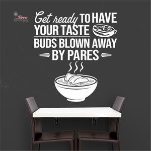 Get Ready Your Taste Buds Blown By Pares Wall Decal Decotherapy