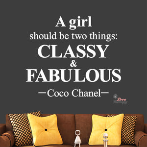 Girl Should Classy & Fabulous Wall Decal Decotherapy