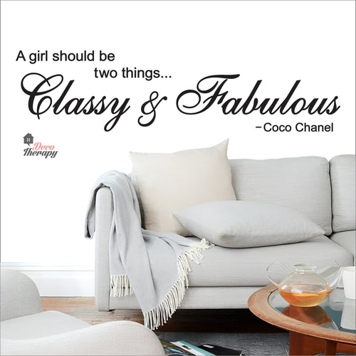 Girl Should Classy & Fabulous V2 Wall Decal Decotherapy