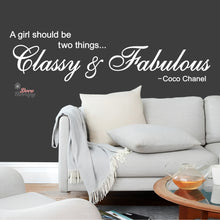 Load image into Gallery viewer, Girl Should Classy &amp; Fabulous V2 Wall Decal Decotherapy