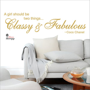 Girl Should Classy & Fabulous V2 Wall Decal Decotherapy