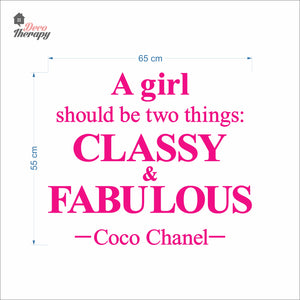 Girl Should Classy & Fabulous Wall Decal Decotherapy