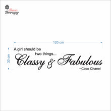 Load image into Gallery viewer, Girl Should Classy &amp; Fabulous V2 Wall Decal Decotherapy
