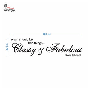 Girl Should Classy & Fabulous V2 Wall Decal Decotherapy