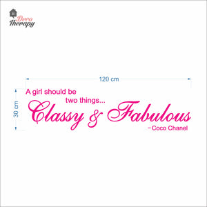 Girl Should Classy & Fabulous V2 Wall Decal Decotherapy