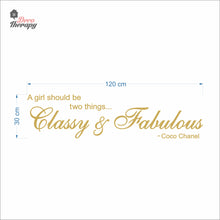 Load image into Gallery viewer, Girl Should Classy &amp; Fabulous V2 Wall Decal Decotherapy