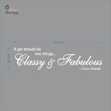 Load image into Gallery viewer, Girl Should Classy &amp; Fabulous V2 Wall Decal Decotherapy