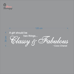 Girl Should Classy & Fabulous V2 Wall Decal Decotherapy