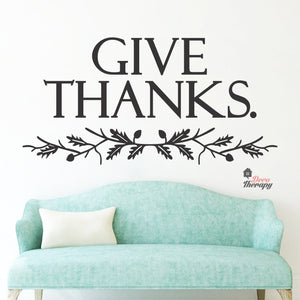 Give Thanks Wall Decal Decotherapy
