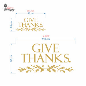 Give Thanks Wall Decal Decotherapy