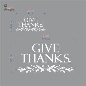 Give Thanks Wall Decal Decotherapy