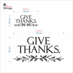 Give Thanks Wall Decal Decotherapy