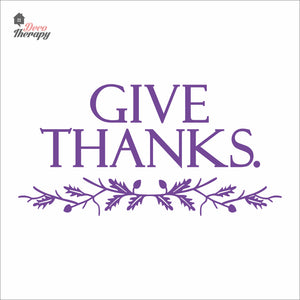 Give Thanks Wall Decal Decotherapy