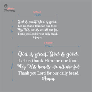 God Is Great God Is Good Wall Decal Decotherapy