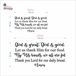 God Is Great God Is Good Wall Decal Decotherapy