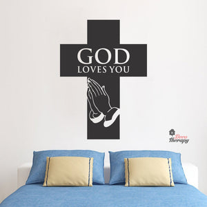 God Loves You V4 Wall Decal Decotherapy