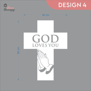 God Loves You V4 Wall Decal Decotherapy