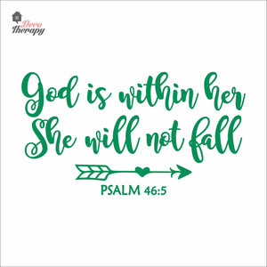 God Is Within Her She Will Not Fall V1 Wall Decal Decotherapy