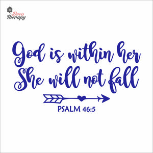 God Is Within Her She Will Not Fall V1 Wall Decal Decotherapy