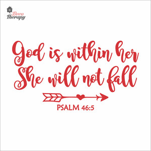 God Is Within Her She Will Not Fall V1 Wall Decal Decotherapy