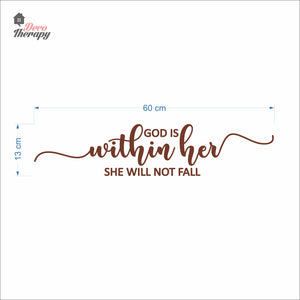 God Is Within Her She Will Not Fall V2 Wall Decal Decotherapy