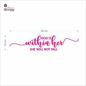 God Is Within Her She Will Not Fall V2 Wall Decal Decotherapy