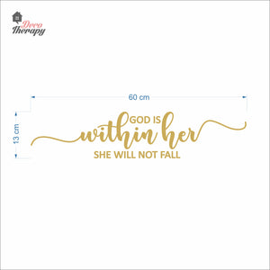 God Is Within Her She Will Not Fall V2 Wall Decal Decotherapy