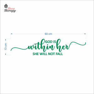 God Is Within Her She Will Not Fall V2 Wall Decal Decotherapy