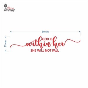 God Is Within Her She Will Not Fall V2 Wall Decal Decotherapy