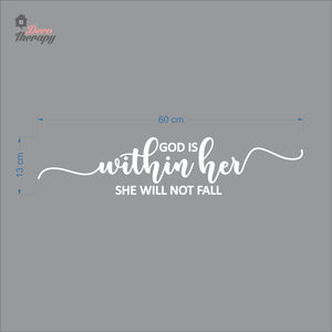 God Is Within Her She Will Not Fall V2 Wall Decal Decotherapy