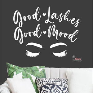 Good Lashes Good Mood Wall Decal Decotherapy