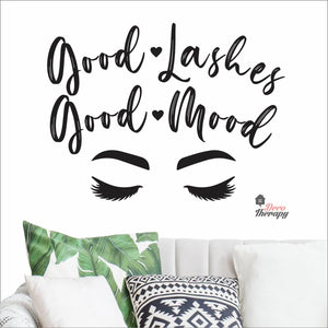 Good Lashes Good Mood Wall Decal Decotherapy