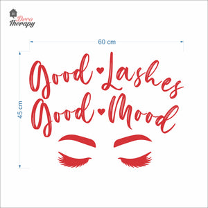 Good Lashes Good Mood Wall Decal Decotherapy