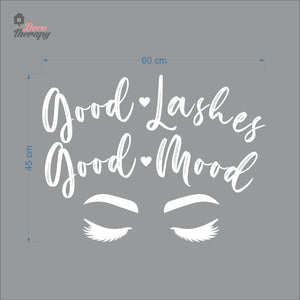 Good Lashes Good Mood Wall Decal Decotherapy