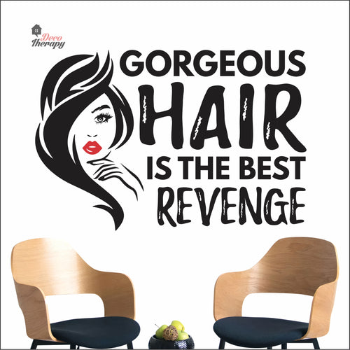 Gorgeous Hair Is The Best Revenge Wall Decal Decotherapy