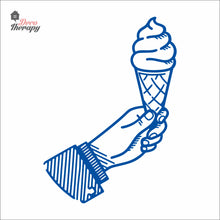 Load image into Gallery viewer, Hand Holding Ice Cream Waffle Wall Decal Decotherapy
