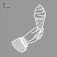 Load image into Gallery viewer, Hand Holding Ice Cream Waffle Wall Decal Decotherapy