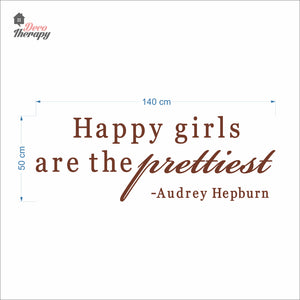 Happy Girls The Prettiest V2 Wall Decal Decotherapy