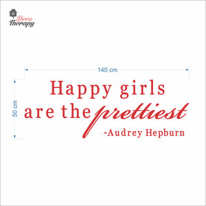 Happy Girls The Prettiest V2 Wall Decal Decotherapy